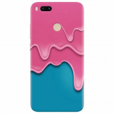 Husa silicon pentru Xiaomi Mi A1, Pink Liquid Dripping