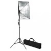 Lumina Studio Foto Profesionala vidaXL 60x40cm, 5500K, Trepied Aluminiu 230cm, Softbox, Geanta Transport, Alb