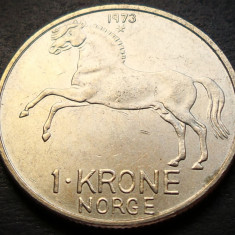 Moneda 1 COROANA / KRONE - NORVEGIA, anul 1973 * cod 3660