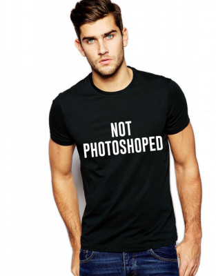 Tricou negru barbati - Not Photoshoped - M foto