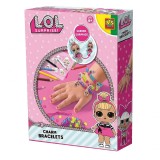 Set creativ pentru copii - Bratari cu pandantive L.O.L. pentru fetite,+6 ani, SES Creative