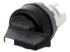 Comutator rotativ 22mm negru 2 poziții