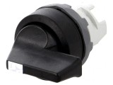Comutator rotativ 22mm negru 2 poziții