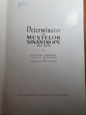 determinator al mustelor sinatrope din RPR - anul 1962 foto