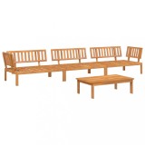 Set canapea gradina din paleti, 4 piese, lemn masiv de acacia