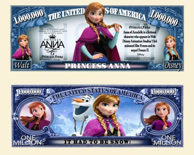 SUA = FANTASY NOTE (TJ6) = DESENE ANIMATE : PRINCESS ANNA / FROZEN - 2020 - UNC foto