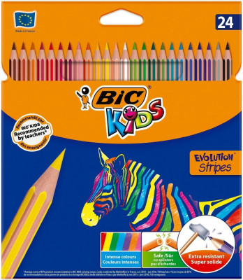 Bic Creioane Colorate Evolution Stripes 24 Buc 32524860 foto