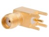 Conector SMA mufă mamă unghi 90&deg; THT cablu PTFE