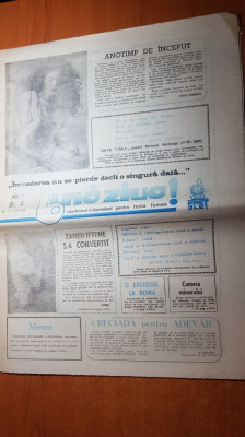 ziarul buna ziua 19-25 martie 1990-articolul zaheu-iftene s-a convertit foto