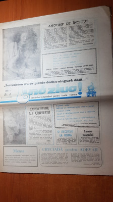 ziarul buna ziua 19-25 martie 1990-articolul zaheu-iftene s-a convertit foto