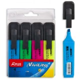 Set de Evidențiatoare, 4 Bucăți, Culori Asortate (Fucsia, Bleu, Verde, Galben), CMCLASS