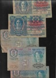 Austria Austro Ungaria 20 kronen korona 1913 (1919) supratipar &quot;Deutschosterreich&quot; VG-F pret pe bucata