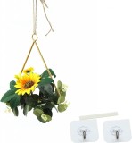 Decoratiune suspendata Mimzemamz, metal/textil, multicolor, 19,5 x 17 cm