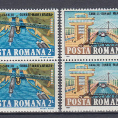 ROMANIA 1985 LP 1127 CANALUL DUNARE-MAREA NEAGRA PERECHE SERII MNH