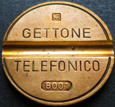 Moneda / Jeton Telefonic GETTONE TELEFONICO - ITALIA, anul 1980 * cod 2654 foto