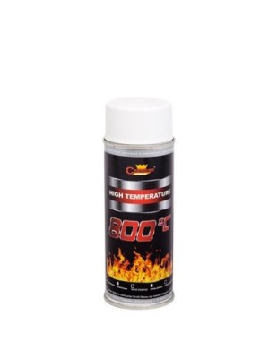 Vopsea spray temperaturi inalte Alb Lucios (ral 9003), Champion Color, 400ml Alb foto