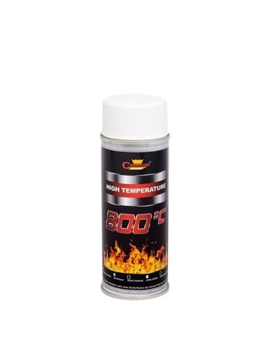 Vopsea spray temperaturi inalte Alb Lucios (ral 9003), Champion Color, 400ml Alb