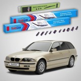Cumpara ieftin Ștergătoare BMW Seria 3 Touring (E46) 1999-2005 | Set Față și Spate Flat Premium &ndash; TeamCar&reg;