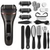 Pila, electrica, pentru talpi, set 10 accesorii, Include 10 accesorii diverse pentru ingrijirea completa a picioarelor, 16 cm inaltime, 6.5 cm latime, Oem