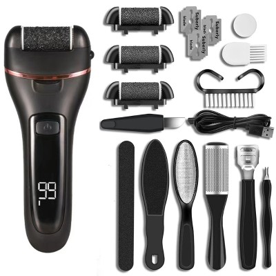Pila, electrica, pentru talpi, set 10 accesorii, Include 10 accesorii diverse pentru ingrijirea completa a picioarelor, 16 cm inaltime, 6.5 cm latime foto