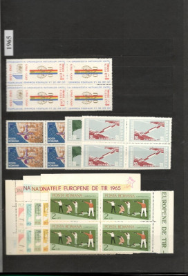 ROMANIA.1965/92 COLECTIE timbre nestampilate bloc 4 in 6 (sase) clasoare foto