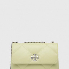 Tory Burch poseta de piele culoarea verde