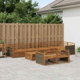 Cumpara ieftin Set de canapele de exterior 9 buc. 8-Locuri natural