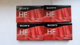 Lot 4 Casete Sony HF90 Slim Black TYPE I Normal Bias Sigilate