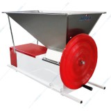 Eno 3 semiinox manual, zdrobitor desciorchinator struguri, Enoitalia, cuva inox, carcasa tabla smaltuita, cuva cu valturi, productivitate 300-500 kg/h