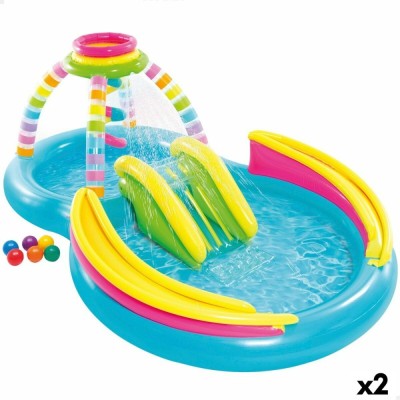 Piscină Gonflabilă pentru Copii Intex Curcubeu 374 L 295 x 109 x 191 cm (2 Unități) foto