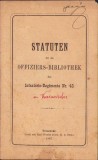HST C1061 Statuten fur die Offiziers-Bibliothek 1887 Reg 43 Inf Caransebeș