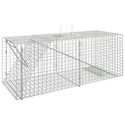 vidaXL Capcană pentru animale 64,5x25x26,5 cm, fier galvanizat foto