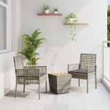 VidaXL Set Bistro de Grădină 3 pcs Gri Rattan poli 3334961