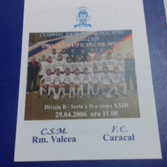 program CSM RM. Valcea - FC Caracal