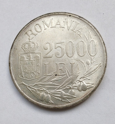 Romania - 25000 Lei 1946 - Argint - (#2A) foto