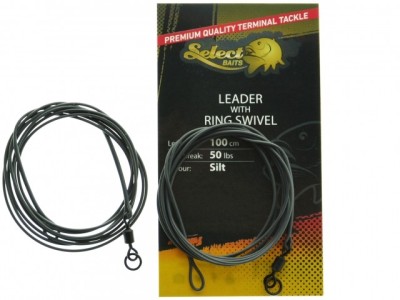 Inaintas Select Baits Leader with Ring Swivel - 100cm / 50lb foto