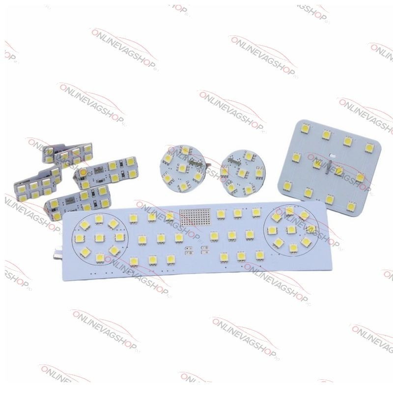 Set 8 panouri led interior plafoniera Passat B6 ,B7,CC ,Golf 5 - lumina  albastra, Volkswagen | Okazii.ro