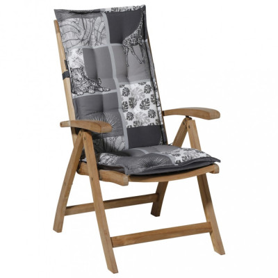 Madison Pernă pentru scaun cu spătar &amp;icirc;nalt &amp;bdquo;Sifra&amp;rdquo;, gri, 123x50 cm foto