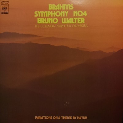 Vinil LP # &amp;quot;Japan Press&amp;quot; Brahms / Bruno Walter &amp;ndash; Symphony No.4 ･ Variations On A Theme By Haydn (EX) foto