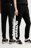 Barrow pantaloni de trening din bumbac culoarea negru, cu imprimeu, S5BWUAFP088