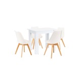 Set de masă Amina 4 1 alb-alb