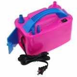Pompa compresor pentru umflat baloane, putere 600 W, dimensiuni 20 x 15 x 12 cm, volumul de aer 750 L / min, electric, roz