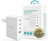 Incarcator Retea DEVIA Extreme Speed 100W 5A 1 x USB-A - 3 x USB-C Alb