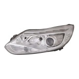 Far Ford Focus 3, 12.2014, fata, Stanga, xenon; cu LED daytime running light; D3S+H1+H7+LED+PY21W; electric; rama reflector argintie; fara unitate