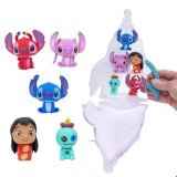 Set 5 Figurine 3D Puzzle Eraser + Cutie de Depozitare, Disney, Lilo &amp; Stitch