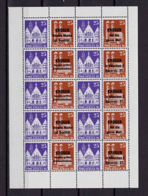 ✅(V 12) Germania &amp;#039;81,bloc/viniete oficiale Expo.Fila. Frankfurt,Aliati 1948,MNH foto