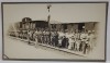 MILITARI SI CIVILI IN ASTEPTAREA UNUI TREN , PE PERON , FOTOGRAFIE DE GRUP , CCA. 1900