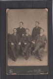FOTOGRAFIE PE CARTON 11 CM x 17 CM DOMNI ATELIER HIGH LIFE S. KORN BUCURESTI