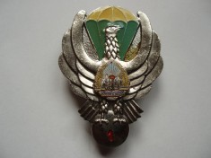 ROMANIA - INSIGNA AVIATIE - PARASUTIST CL.1, 1977, RSR, IM 1.194