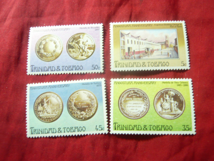 Serie Trinidad &amp; Tobago 1976 - Muzeu , Medalii , 4 valori